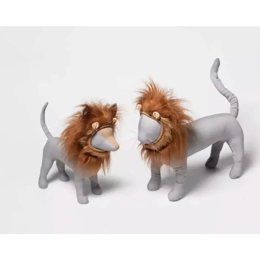 Hyde & EEK! Boutique Lion Ruff Headwear Dog and Cat Costume Brown - XXS/XS